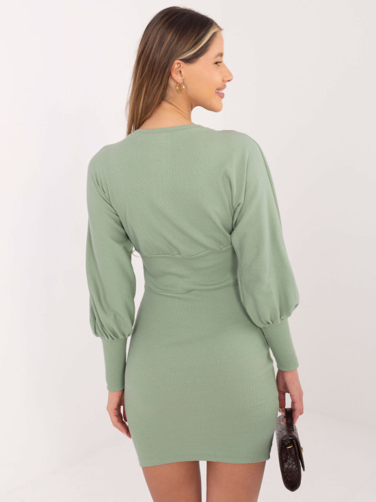 Pistacija prugasta haljina Leticia RUE PARIS