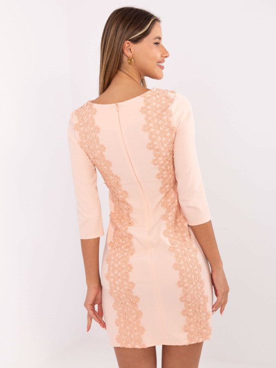 Abito cocktail a matita color pesca