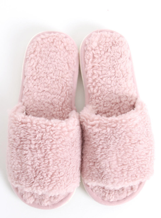 Ciabatte da donna in ecopelliccia rosa