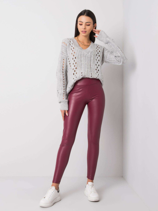 Bordeaux Leggings od eko kože RUE PARIS
