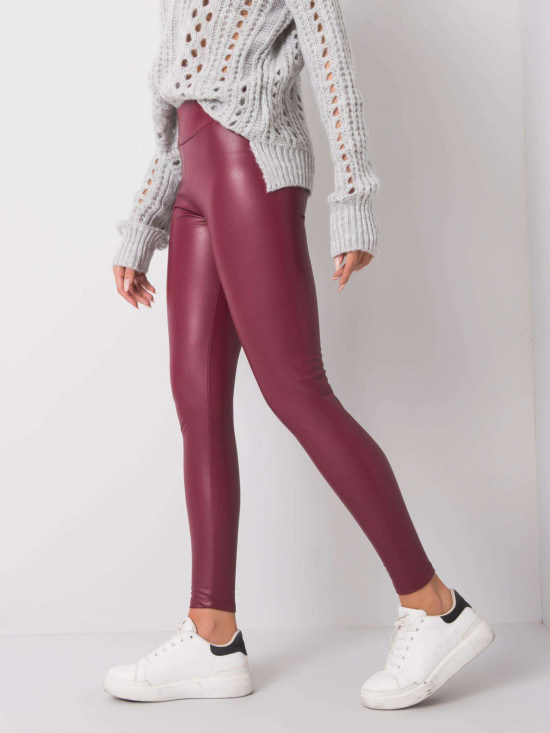 Bordeaux Leggings od eko kože RUE PARIS