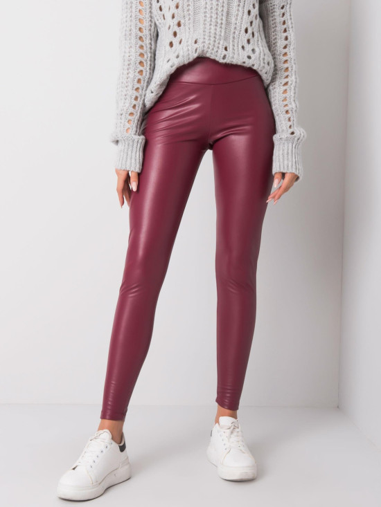 Bordeaux Leggings od eko kože RUE PARIS