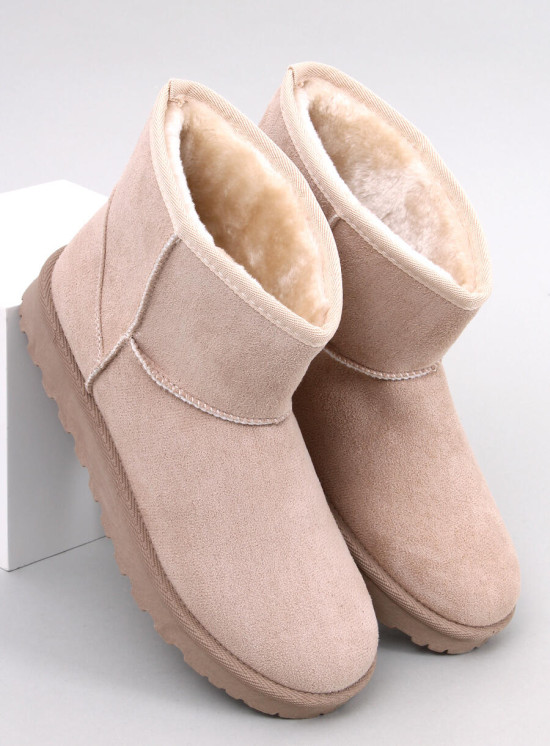 Stivaletti imbottiti bassi beige