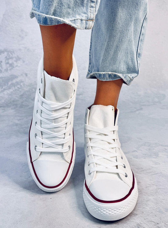 Classiche sneakers in tela bianche