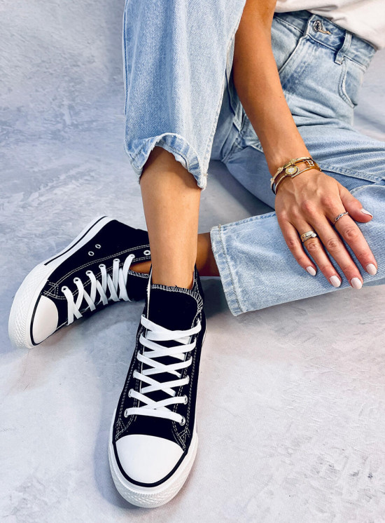 Classiche sneakers in tela nere
