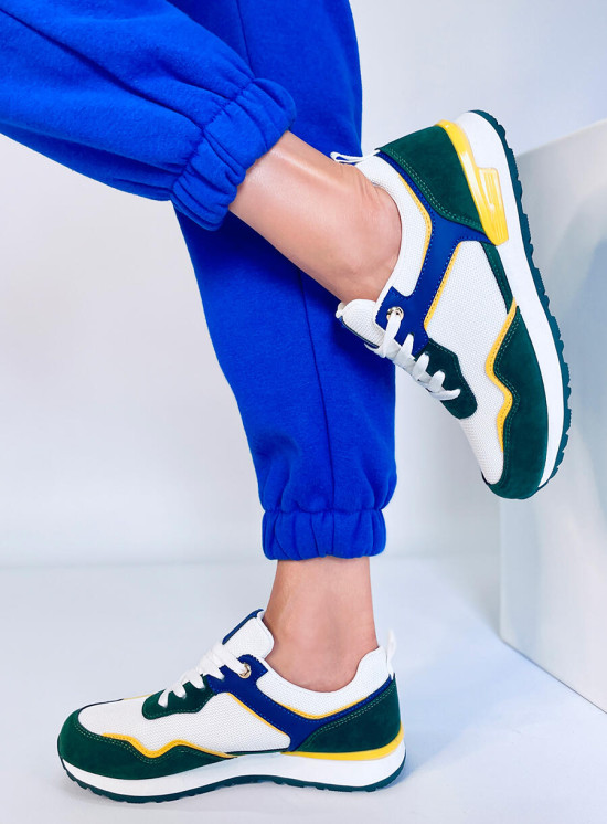 Sneakers sportive verdi e bianche