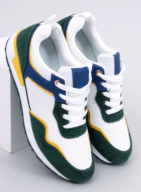 Sneakers sportive verdi e bianche