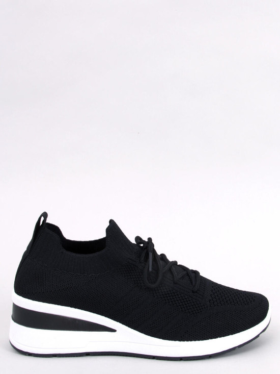 Sneakers sportive nere realizzate in tessuto elastico