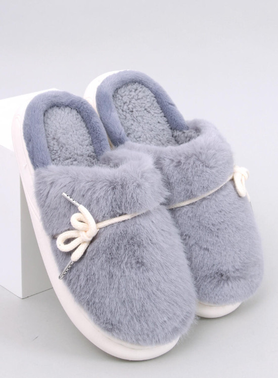 Pantofole in pelliccia grigie