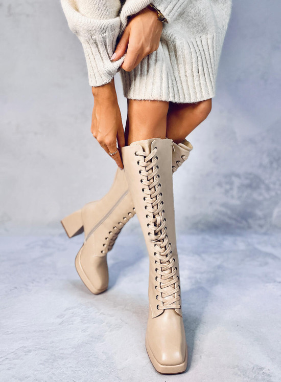 Stivali beige WEDNESDAY
