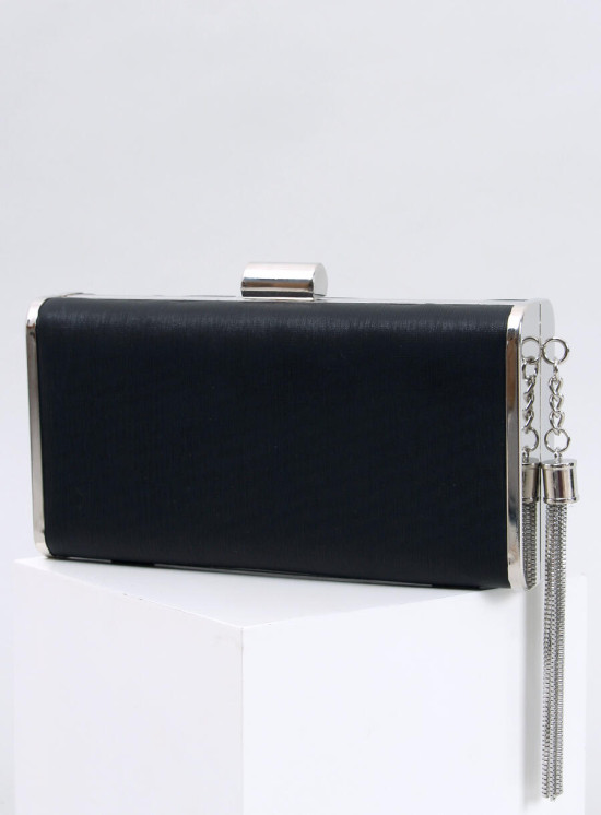 Borsa elegante nera con nappina