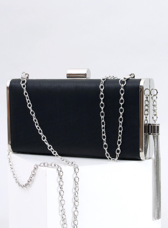 Borsa elegante nera con nappina