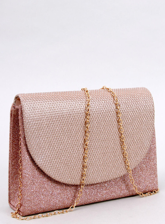 Borsa formale lucida rosa champagne