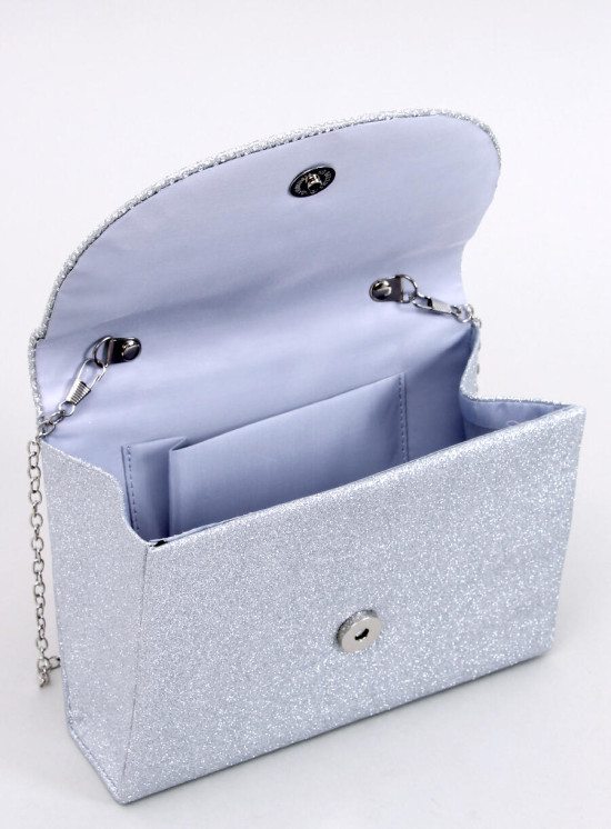 Borsa formale lucida argento