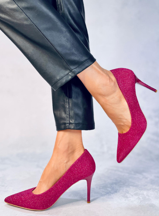Décolleté rosa glitterate