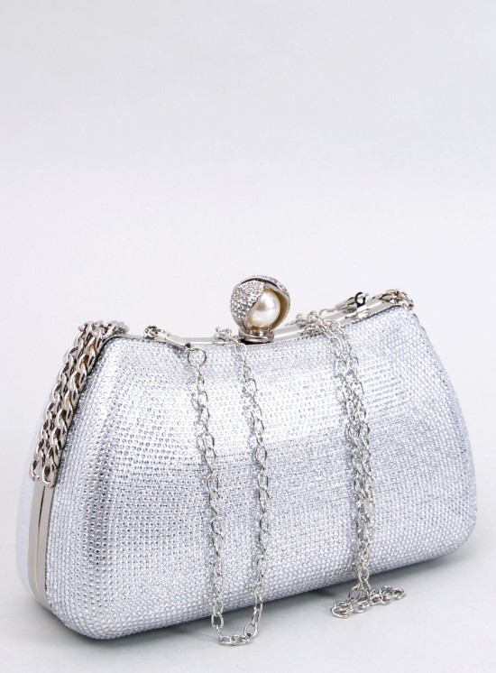 Borsa clutch argento
