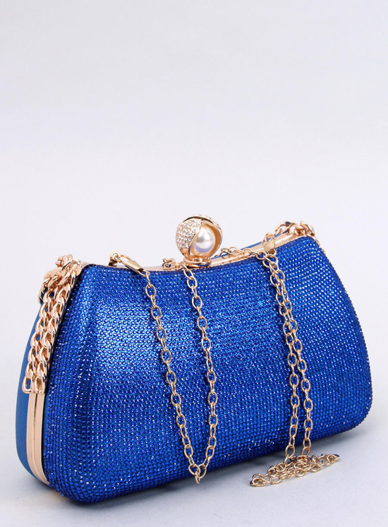 Borsa clutch blu cobalto