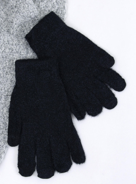Guanti basic da donna neri