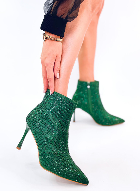 Stivaletti verdi con strass