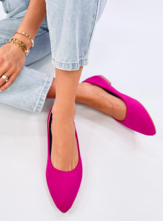 Ballerine fucsia con soletta in pelle