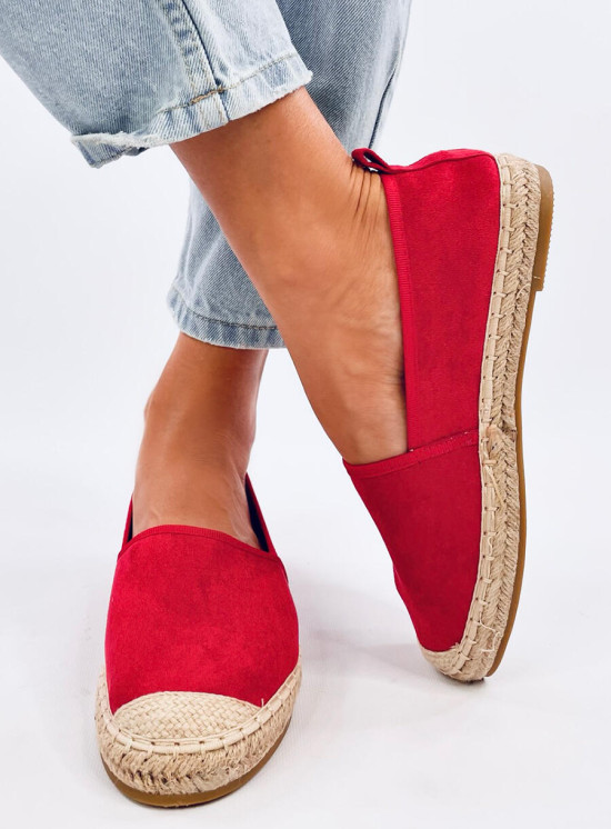 Espadrillas rosse in ecopelle scamosciata