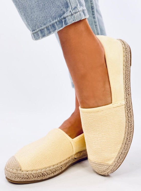 Espadrillas di tela giallo chiaro