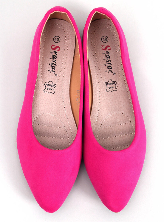 Ballerine fucsia con soletta in pelle