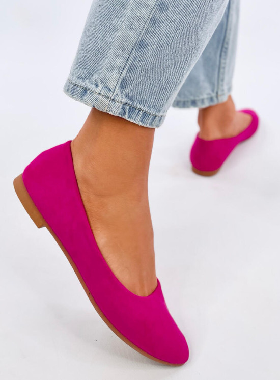 Ballerine fucsia con soletta in pelle
