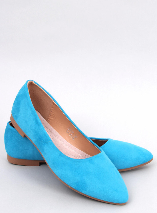 Ballerine blu chiaro con soletta in pelle