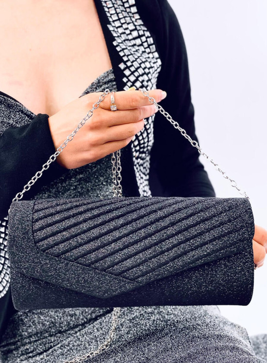 Borsa formale nera lucida