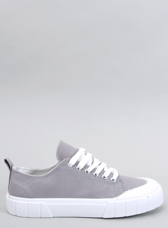 Sneakers da donna in tela grigie