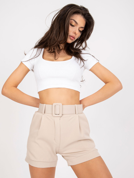 Pantaloni corti eleganti beige