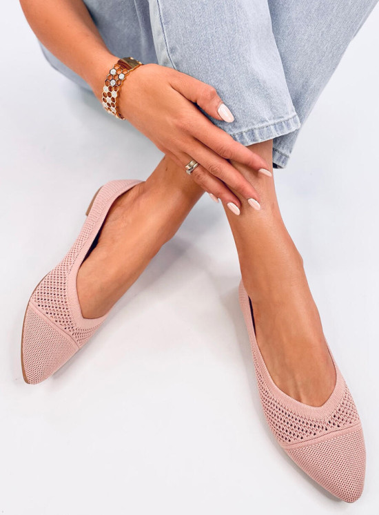 Ballerine traforate rosa chiaro