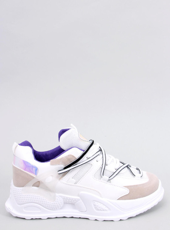 Sneakers bianche con suola alta