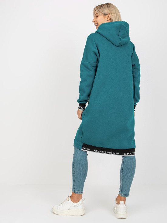 Felpa lunga con cappuccio e tasche Mayar