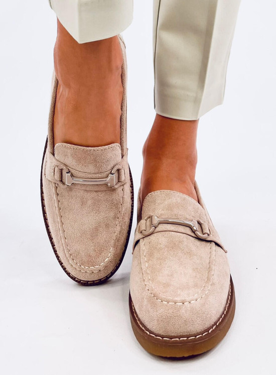 Mokasine od semiš-kože svijetlo bež