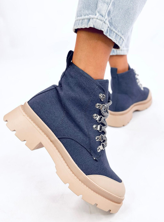 Scarpe da trekking in tessuto blu