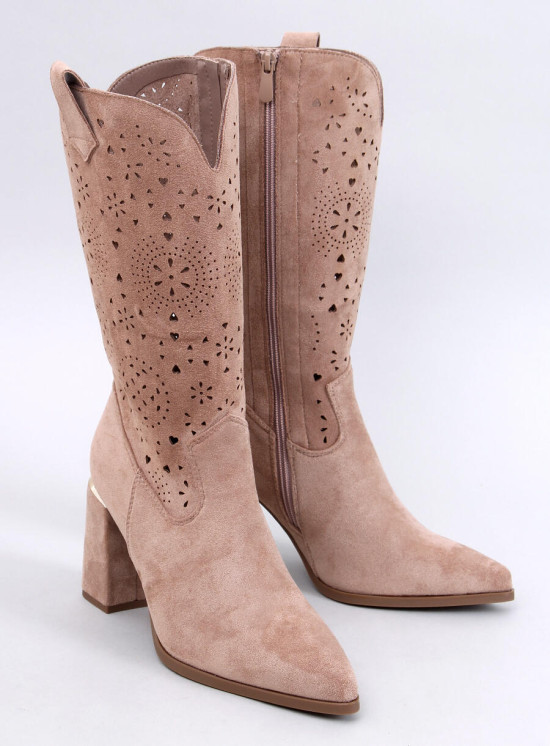 Stivali beige traforati HOUSTON