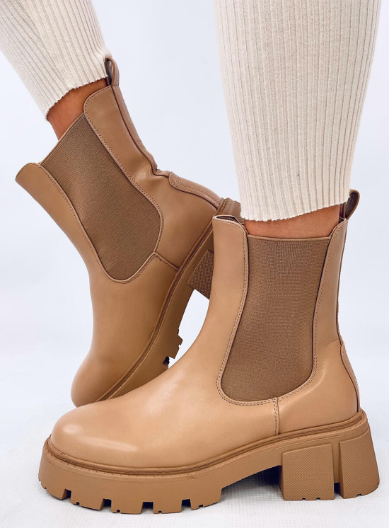 Stivaletti alti beige