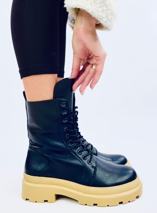 Scarpe con piattaforma INES nero/sabbia