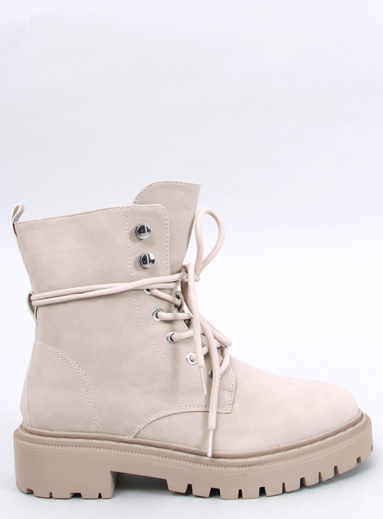Stivaletti stringati EMMA beige
