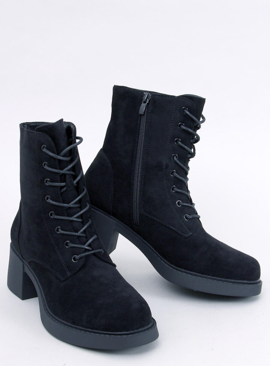 Scarpe con cerniera e allacciatura nere