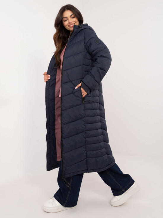 Cappotto da donna trapuntato in blu navy