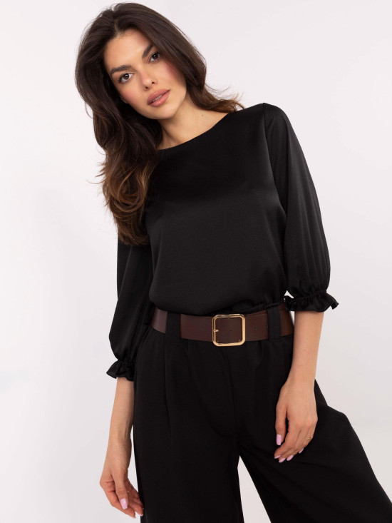 Elegantna crna bluzica s 3/4 rukavima