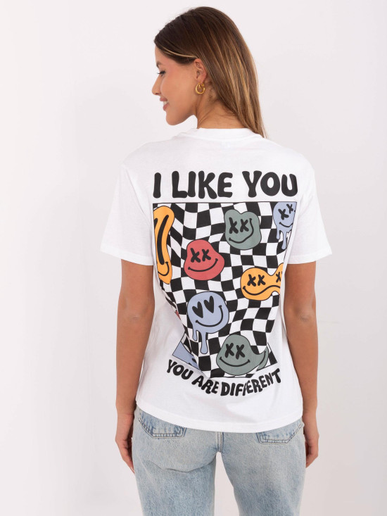 T-shirt bianca con stampa