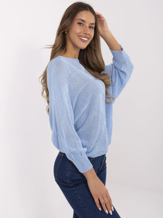 Pullover elegante in blu chiaro