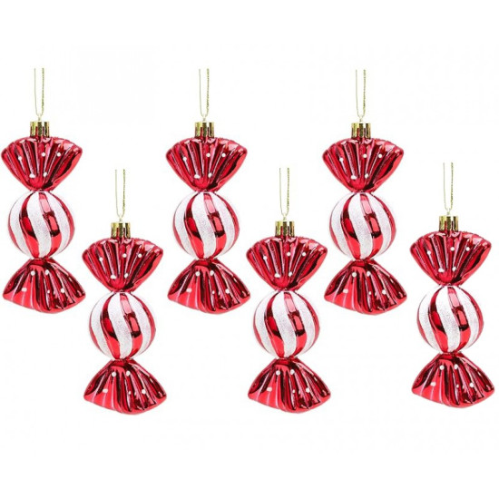 Decorazioni natalizie - caramelle 6 pz
