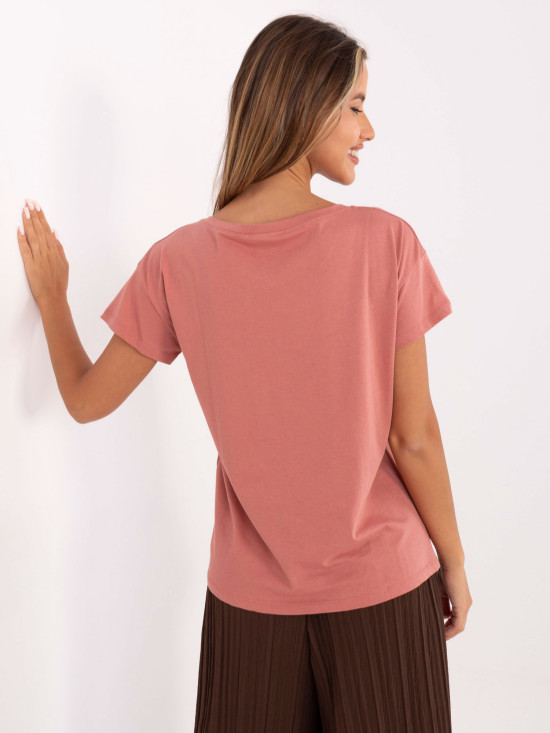 Ružićasti T-Shirt s natpisom