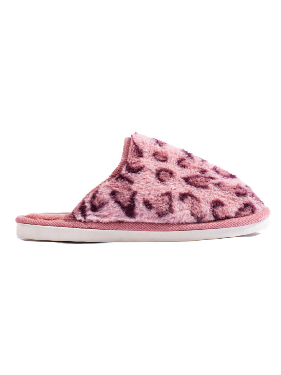 Pantofole con fantasia animalier rosa
