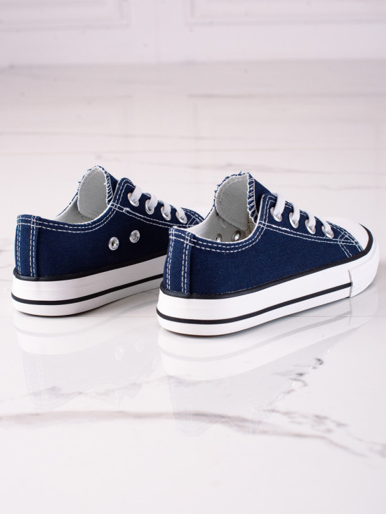 Sneakers stringate da bambini blu scuro